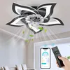 Image de NACATIN Ventilateur de plafond à LED 6 Vitesse Fan Silencieux avec Dimmable Eclairage 3 Couleurs 9005 -Noir