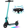 Image de Trottinette Électrique Pliable 150W Verte - 12 km/h Portée 80kg Double Freinage - Pour Enfants et Adolescents (130-160 cm)