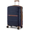 Image de Kono Valise Moyenne Taille Valises de Voyage 66.5x45.5x24cm Trolley en Polypropylène à 4 roulettes et Serrure Combinaison TSAMarine