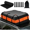 Image de COSTWAY Coffre de Toit Voiture Étanche 600 L - 10 Sangles et 6 Crochets Tapis Antidérapant Sac de Rangement - Tous Les Véhicules