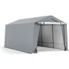 Image de GOPLUS Tente Abri Garage Imperméable 490x290x245CMTente de Voiture Cadre en AcierPortes Détachablespour VoitureCamping-Car