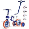 Image de COSTWAY Tricycle Evolutif 5-en-1 avec Putter pour Enfants 2-4 Ans Pédale et Roue Arrière Amovible Siège et Poignée Réglables Bleu
