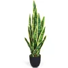 Image de RELAX4LIFE Tigre Piran Plante Artificielle 16x16x90cm Décoration Intérieur Arbre en Pot pour Balcon/Salon/Bureau Vert et Jaune