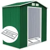 Image de Abri de Jardin en Métal - RELAX4LIFE - 27M2 - Portes Coulissantes - 2 Fenêtres - Cabane de Jardin Exterieur - 213X127X185CM - Vert