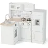 Image de Cuisine Enfants COSTWAY XXL pour Angle 3 Ans+ 5 Accessoires Effet Son avec Téléphone Réfrigérateur Machine à Laver