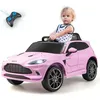 Image de COSTWAY Aston Martin Voiture Électrique 12V/45 Ah pour Enfants 3-8 AnsTélécommande 2.4G 2 Moteur LED USB Radio Klaxon Rose