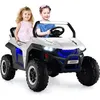 Image de COSTWAY Voiture Electrique Enfant 12V/7Ah 2-4 km/h 2 Place Télécommande 24G pour 3-8Ans MP3 USB Radio Lumineux Klaxon