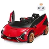 Image de Lamborghini SIAN Voiture Électrique 12V Enfant Télécommande 24G Klaxon Musique 2 Portes Papillons Vitesses 3-5km/h Rouge