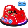 Image de DREAMADE Voiture Electrique Auto-Tamponneuse 12V pour Enfants avec Télécommande 24G Lumières Musique Rouge