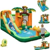 Image de Château Gonflable Eau XXLCOSTWAY Parc Aquatique avec Souffleur 680 W Toboggan Long pour 3 -10 Ans