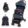 Image de Poussette Compacte Bébé COSTWAY-Pliable une Main avec Tige-DossierRepose-pieds Réglables-Auvent Rétractable-Sangle de Poignet-Bleu