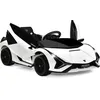 Image de GOPLUS Voiture Électrique Enfant 12V Cabriolet Lamborghini de Portes Ciseaux avec Télécommande 24Gavec LED-Musique-USBBlanc