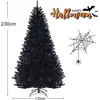 Image de Sapin de Noël Artificiel - RELAX4LIFE - 225CM - Arbre de Noël Automatique en PVC Ignifuge - 1258 Branches - Pied en Métal - Noir