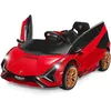 Image de Lamborghini SIAN Voiture Électrique 12V/45 Ah pour Enfants 3-8 AnsTélécommande 2.4G 2 Moteur MP3 USB TF Radio Récit Rouge