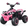 Image de COSTWAY Quad Electrique pour Enfants 12V7Ah LED Musique Pédale Klaxon 3-4 km/h pour Enfants de 3 à 8 Ans Rouge