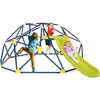 Image de GOPLUS Dôme dEscalade et Toboggan Enfants 3 Ans+Échelle à Grimper Géométrique en MétalCharge 150KGAire de JeuxJaune