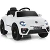 Image de Voiture électrique Volkswagen Beetle pour enfants - COSTWAY - Blanc - 12V/45 Ah - Télécommande 2.4G
