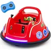 Image de COSTWAY 12V Auto Tamponneuse Electrique 360° pour Enfants Télécommande 2.4G avec Lumières Clignotantes & Musique 3-8 Ans Rouge