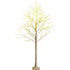 Image de RELAX4LIFE Sapin de Noël Blanc 180cm Lumineux Bouleau Artificiel avec 96 LED Chaud Arbre de Noël Décoratif pour Maison/Commerce