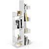 Image de COSTWAY Bibliothèque en Forme dArbre à 8 Niveaux Étagère de Rangement Etagère à Livres avec Dispositif Anti-basculement Blanc