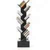 Image de GOPLUS Bibliothèque Étagères 10 Niveaux 38x21 5x149 5CM avec Armoire en Bois Anti-Basculement Tiroir Amovible Noir