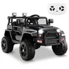 Image de Voiture Électrique Enfants   JEEP - 12V   Télécommande - Vitesse Élevée/Basse  Démarrage à une Touche   Musique et Phare - Noir