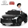 Image de Voiture Électrique 12V Enfant - Lexus LC500 - Télécommande 24G - Effets Sonores Lumineux - MP3 - 37-96 Mois - Charge 30kg - Noir