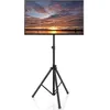 Image de COSTWAY Support TV sur Pied Pliable Hauteur Réglable pour Ecran Plat LCD LED Plasma de 21 à 47’’ Charge Max 35kg Universel Pivotant