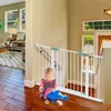 Image de COSTWAY Barrière de Sécurité Bébé Extensible Large 80-132 cm Double Verrouillage Fermeture Automatique par Pression sans Perçage
