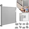 Image de UISEBRT Barrière de Sécurité Porte Rétractable 0 à 180cm pour Enfants Chiens et Intérieur & Extérieur Escalier Gris 88.5cm Haute