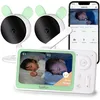 Image de Babyphone 2 Cameras 1080P 43  Camera Bebe APP Contrôle Détection de Mouvement et de Son Zoom 4X Vision Nocturne Alarme