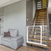 Image de Aufun Barrière de sécurité porte et escalier Fixation par pression Pour espace de 95 -105 cm pour animaux Bébé et Enfant -