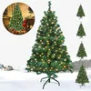 Image de Sapin de Noël - AUFUN - 210 cm - Éclairage LED blanc chaud - Support en métal - PVC