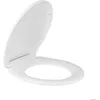 Image de TODOT Abattant WC Blanc Duroplast Thermoplastique Déclipsable Forme Ovale avec Frein de Chute Charnière Réglable 44.5 x 37 x 6.3 cm