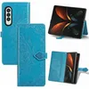 Image de Coque Samsung Galaxy Z Fold 3 5G Ultra Mince Étui à Rabat en Cuir PU Portefeuille Housse [Magnétique] [Fentes pour Cartes] (Bleu)