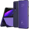 Image de Coque pour Samsung Galaxy Z Fold 3 5G Fonction de Support Miroir Flip Ultra Mince Anti-Rayures Anti-Choc Housse pour-Pourpre