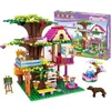 Image de HOGOKIDS Cabane dans les Arbres LED - Jeu de Construction Forêt Enchantée Maison d'Amitié avec Animaux Cadeau Enfant 6-12 Ans