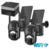 Image de Lot de 2 CAMERA DE SURVEILLANCE CTRONICS sans fils Extérieur Solaire 360°PTZ Caméra sur Batterie 2K Vision Nocturne PIR Détection