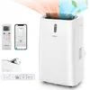 Image de 5 en 1 Climatiseur Mobile Wifi 14000BTU 41KW R290 COSTWAY-RefroidissementVentilationDéshumidificateur-Kit de Fenêtre-Classe A