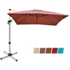 Image de COSTWAY Parasol Déporté Carré 3M avec Base en Croix Poteau en Aluminium Rotatif à 360° Manivelle Inclinable 8 Baleines Orange