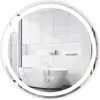 Image de COSTWAY Miroir de Salle de Bain Rond LED Dia. 60 cm - Luminosité et Température de Couleur Réglables Interrupteur Tactile