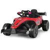 Image de DREAMADE Voiture Électrique de Sport pour Enfants 12V Télécommande Effets Sonores Lumineux 2 à 5KM/H pour Enfants 3-7Ans Rouge