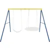 Image de Portique de Balançoire en Métal Robuste - GOPLUS - Charge 300kg - Support de Nid dOiseau - Pour Balançoires