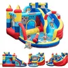 Image de Aire de Jeux Gonflable - GOPLUS - Toboggan Aquatique/Canon à Eau/Mur dEscalade - Enfants 3-12Ans Charge 120KG sans Souffleur
