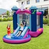 Image de COSTWAY Toboggan Aquatique Gonflable Thème de lEspace avec Piscine à EclaboussuresToboggan Sac de TransportPiquets sans Gonfleur