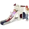 Image de COSTWAY Toboggan pour Enfant 6 en 1 - Glisse de 140 CM 3-8 Ans Toboggan Intérieure & Extérieure-Rouge Vineux-190 x 83 x 98 cm