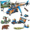 Image de Kit de construction Sauvetage jungle CUBIMANA Hélicoptère véhicule et animaux  1356 pièces Cadeau créatif enfants et adultes 6+ans