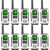 Image de Retevis RT45 Talkie-Walkie Sans Licence Rechargeable VOX Clavier Simple Surveillance LCD Antenne Fixe (Argenté 5 Paires)