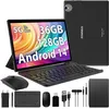 Image de Tablette Tactile 10.1 Pouces POWMUS 36Go+128Go Android 14 Octa-Core 5G Wifi 8000mAh Type-C Avec clavier souris casque Noir