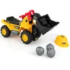 Image de COSTWAY Tracteur pour Enfant Jouet Pelle avec 4 Boutons Sonores avec Compartiment de Rangement Intégré pour Enfant